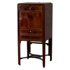 Nightstand Vanity Table Gustavian Swedish Mahogany Brass Lining, Sweden