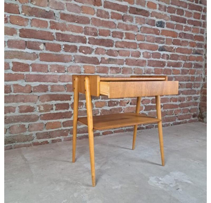 Danish Nightstand with Drawer, Denmark, 1960 For Sale