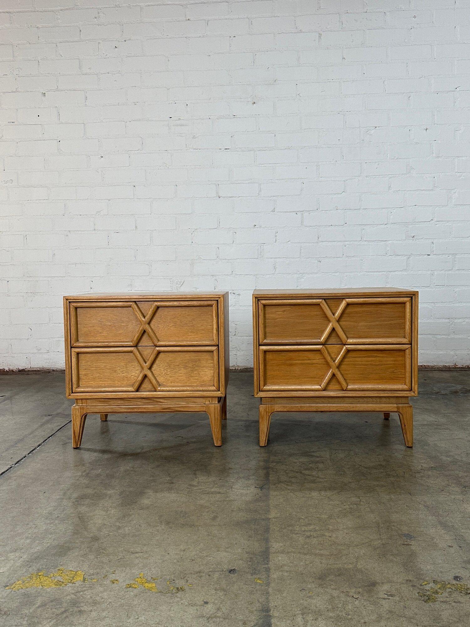 Late 20th Century Nightstands by American of Martinsville - Pair