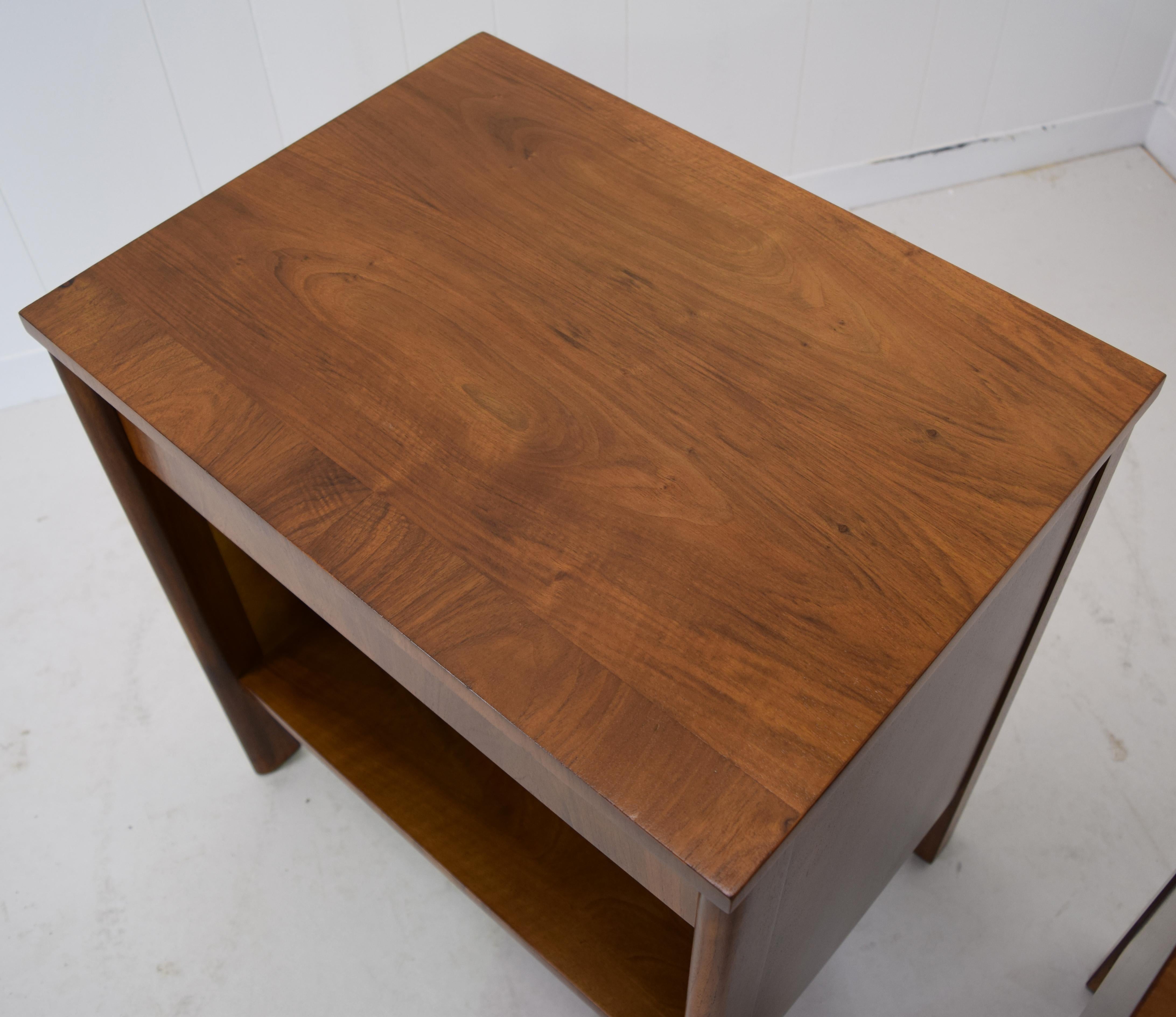 Mid-Century Modern Nightstands by Dale Ford for John Widdicomb in Walnut