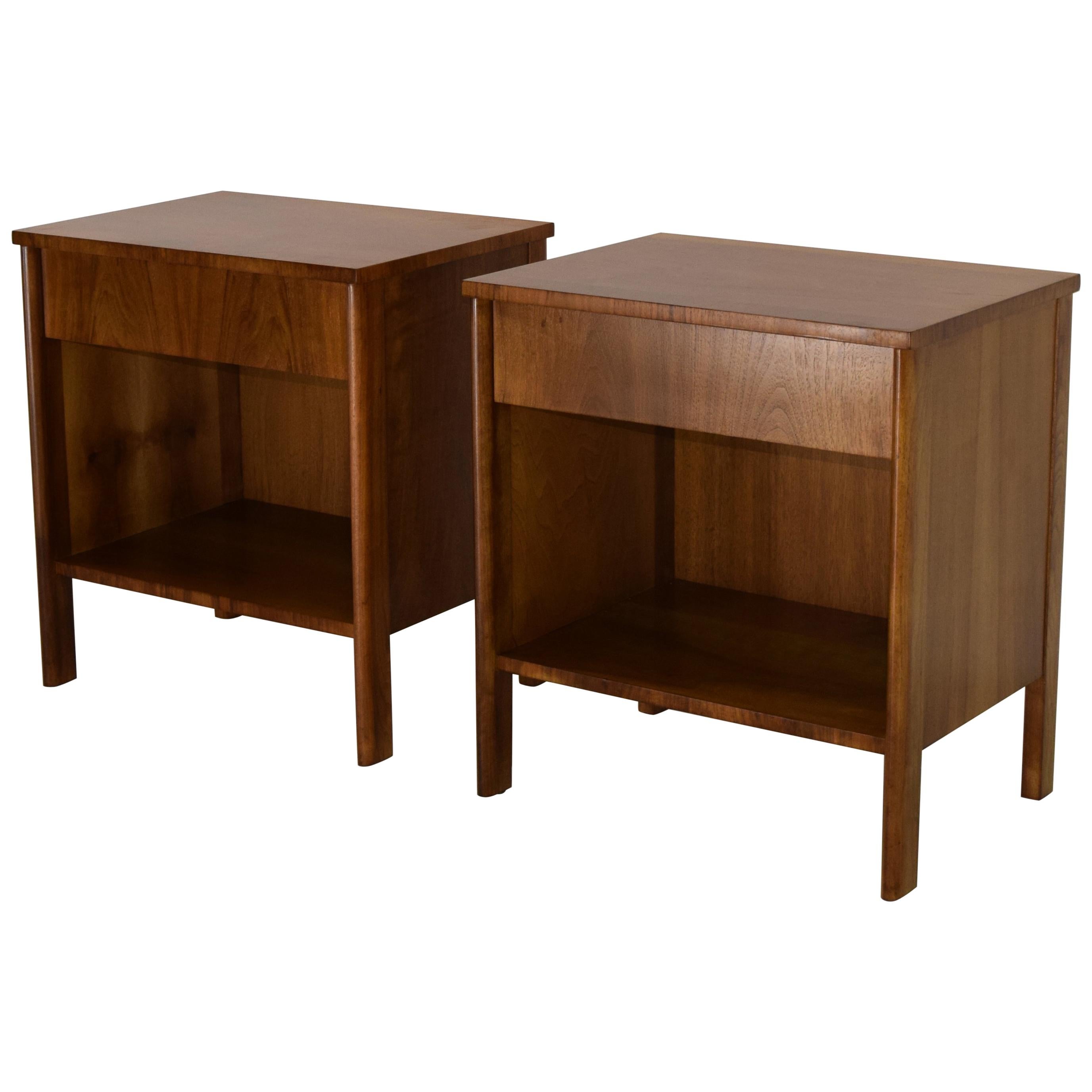 Nightstands by Dale Ford for John Widdicomb in Walnut