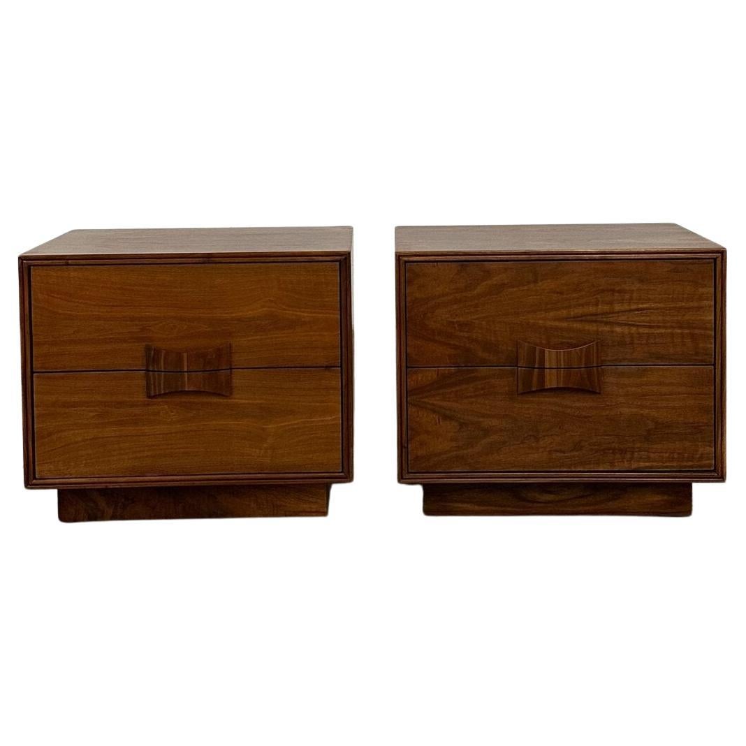 Lacquer Post Modern Nightstands, Pair at 1stDibs