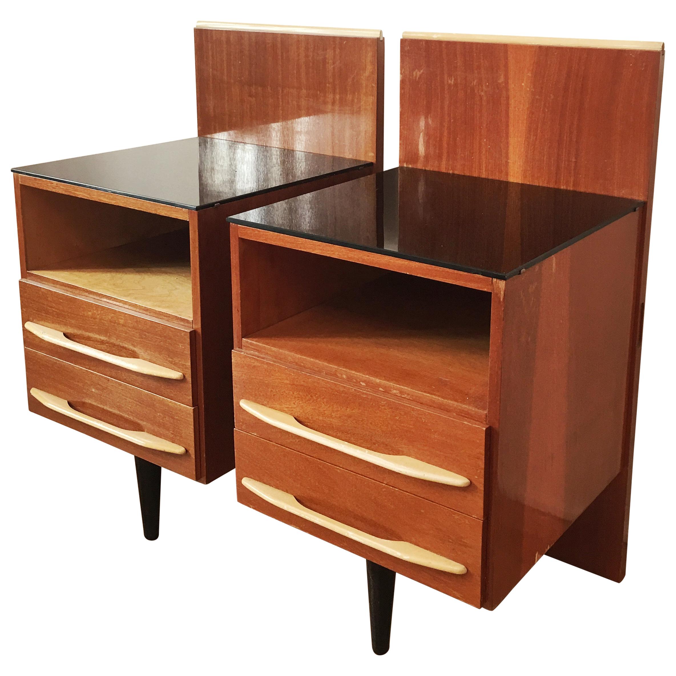 Nightstands by Mojmir Pozar for Up Zavody, 1960s, Pair For Sale