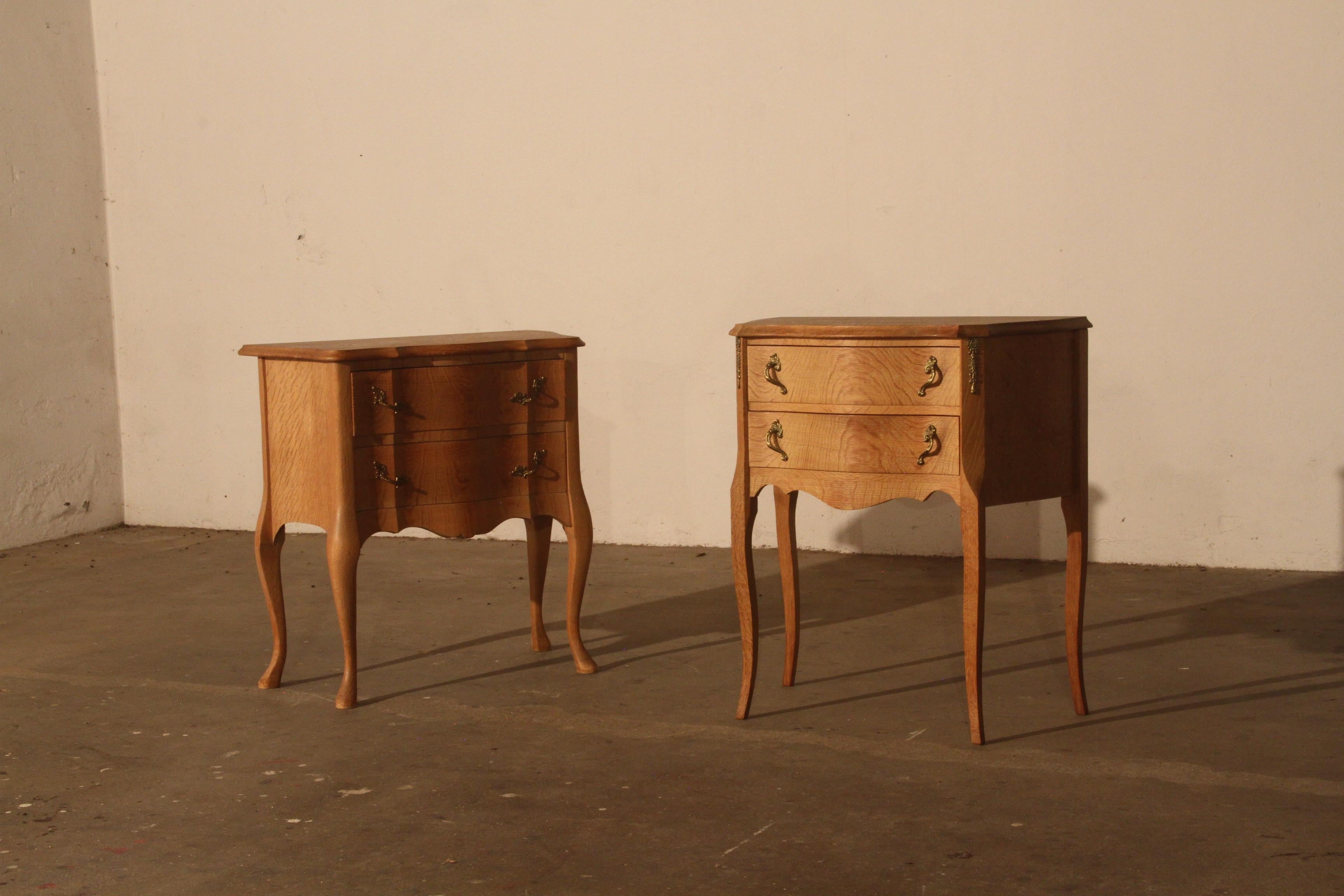 Nightstands in Oak French / Danish Henning Henry Kjærnulf style, 1960s 9