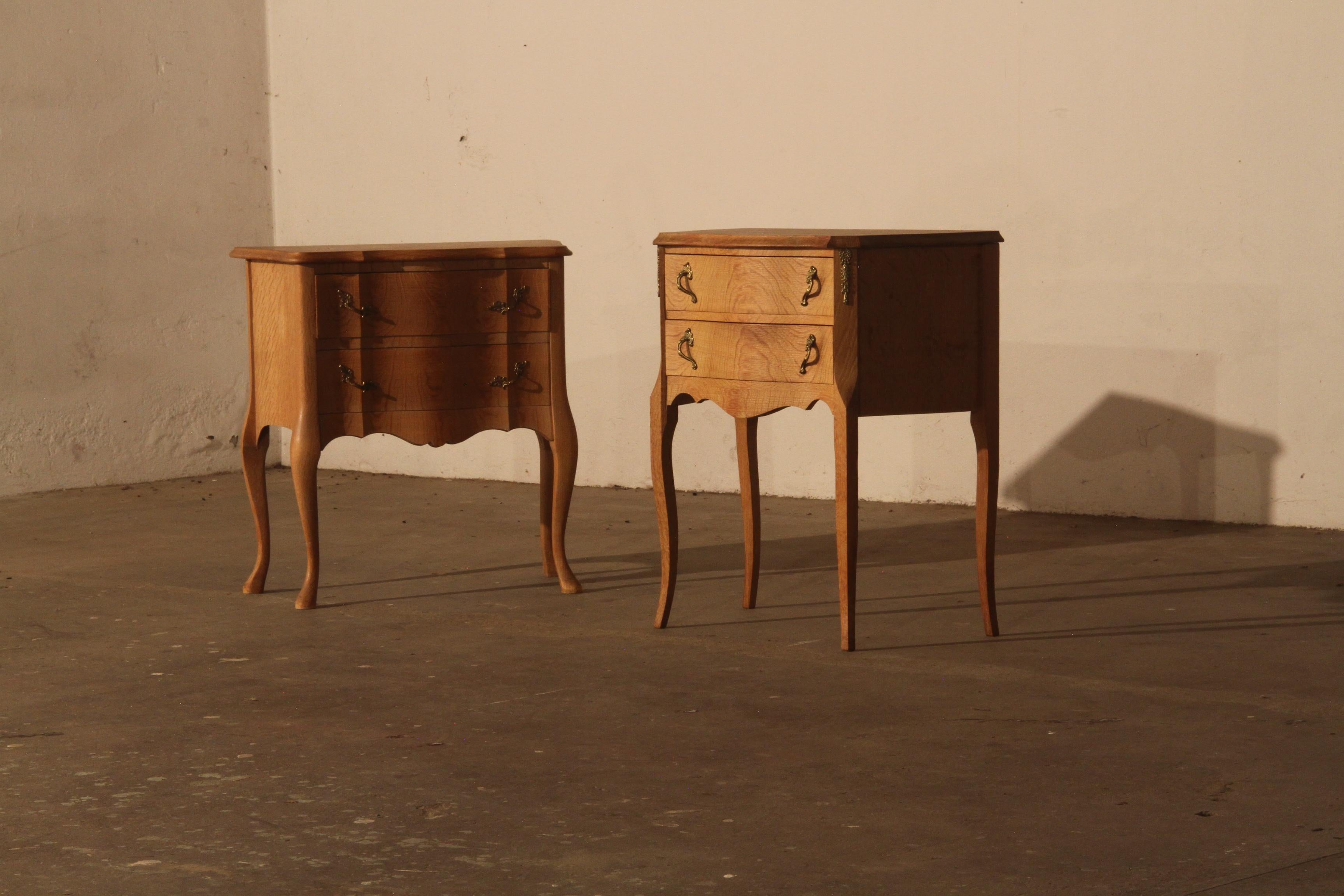 Nightstands in Oak French / Danish Henning Henry Kjærnulf style, 1960s 4