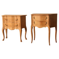 Nightstands in Oak French / Danish Henning Henry Kjærnulf style, 1960s