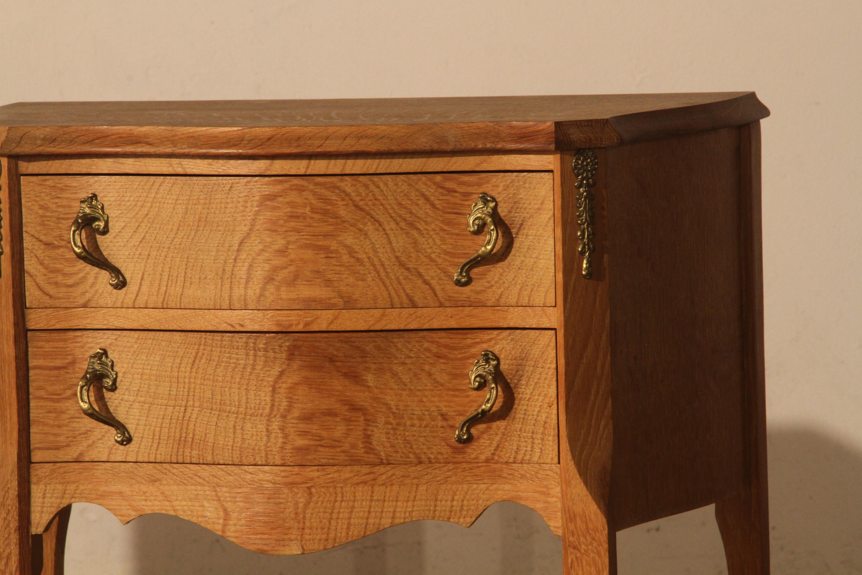 Nightstands in Oak French design/ Danish Henning Henry Kjærnulf style, 1960s 6