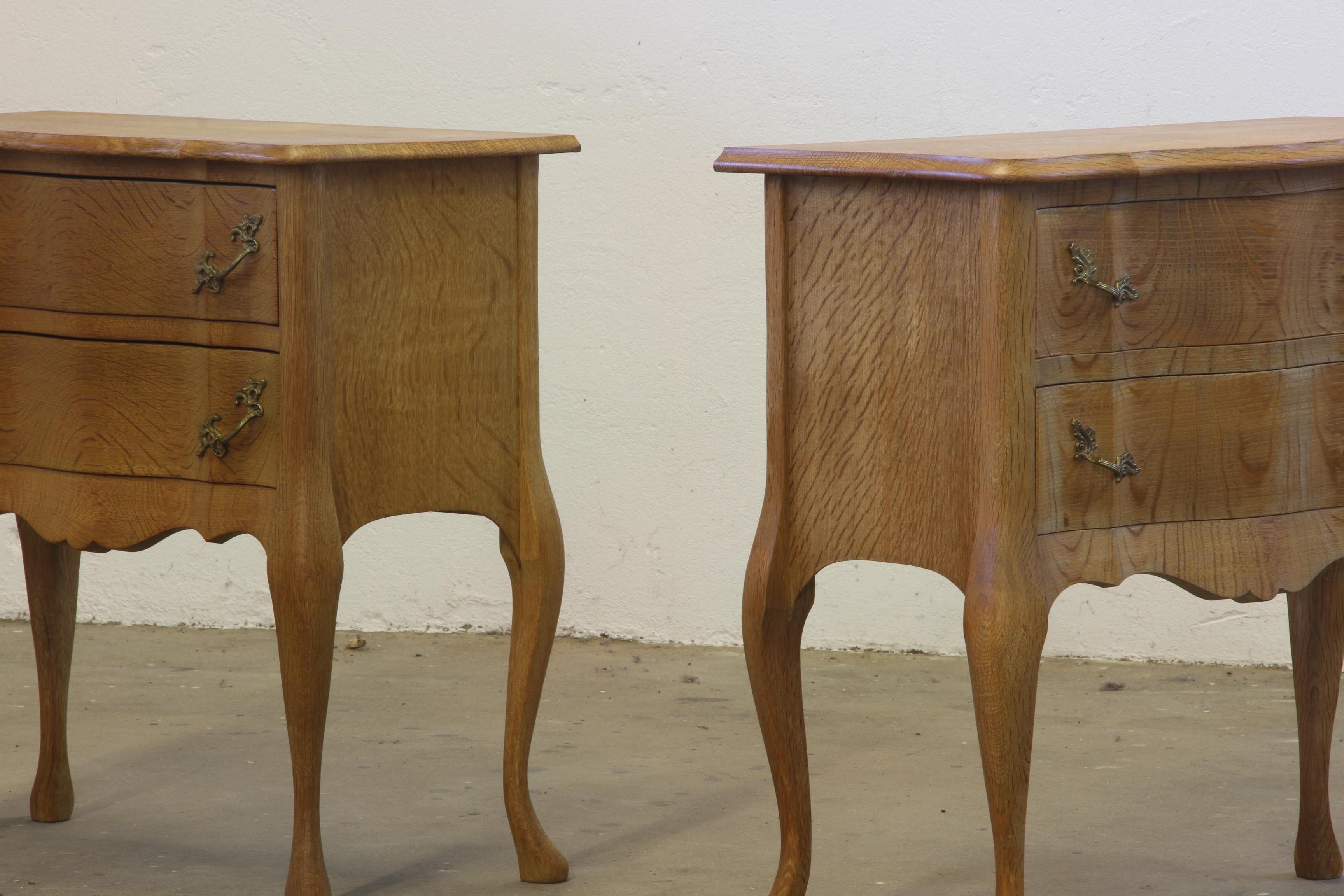 Nightstands in Oak French design/ Danish Henning Henry Kjærnulf style, 1960s 7