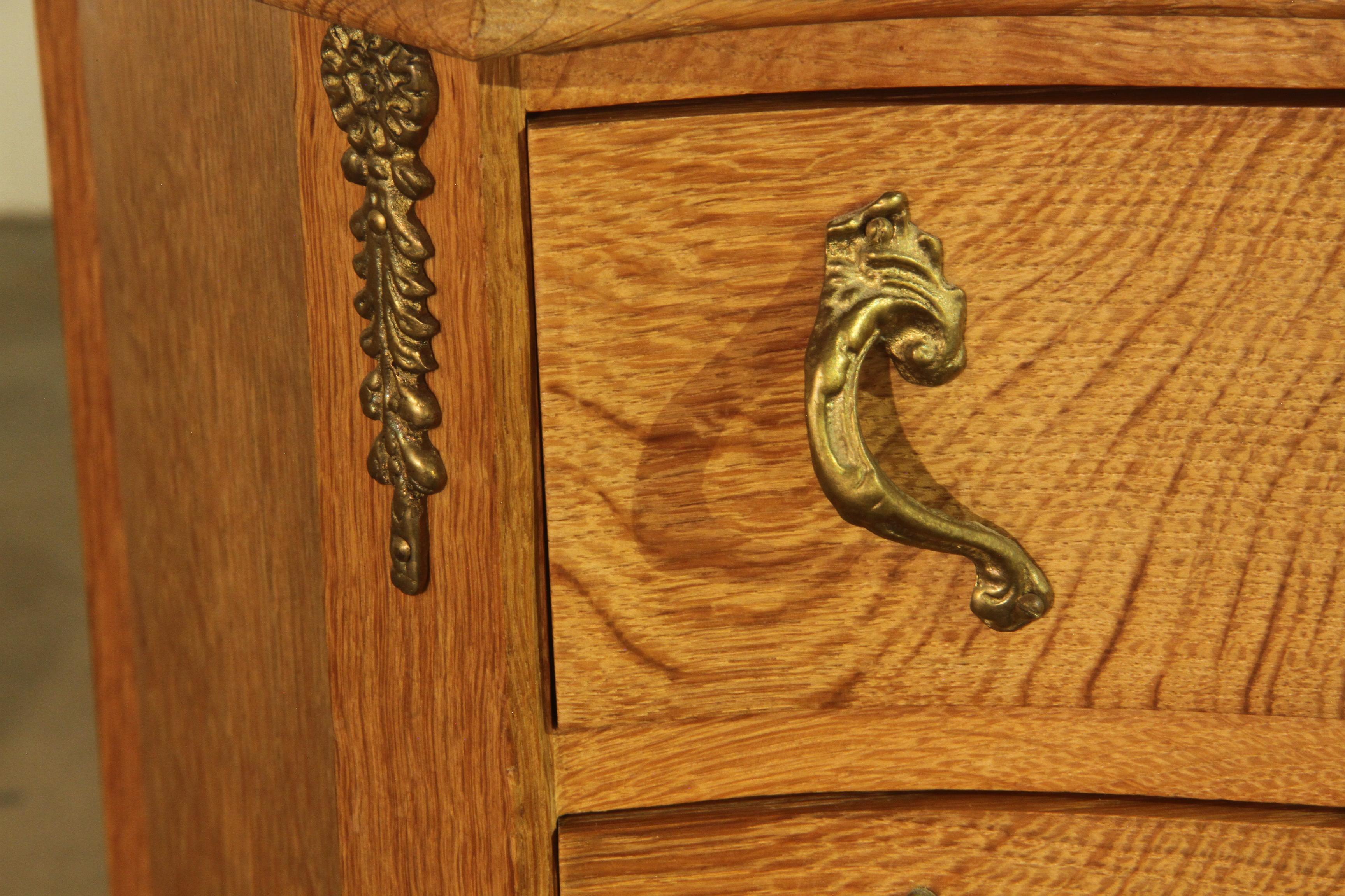Nightstands in Oak French design/ Danish Henning Henry Kjærnulf style, 1960s 9