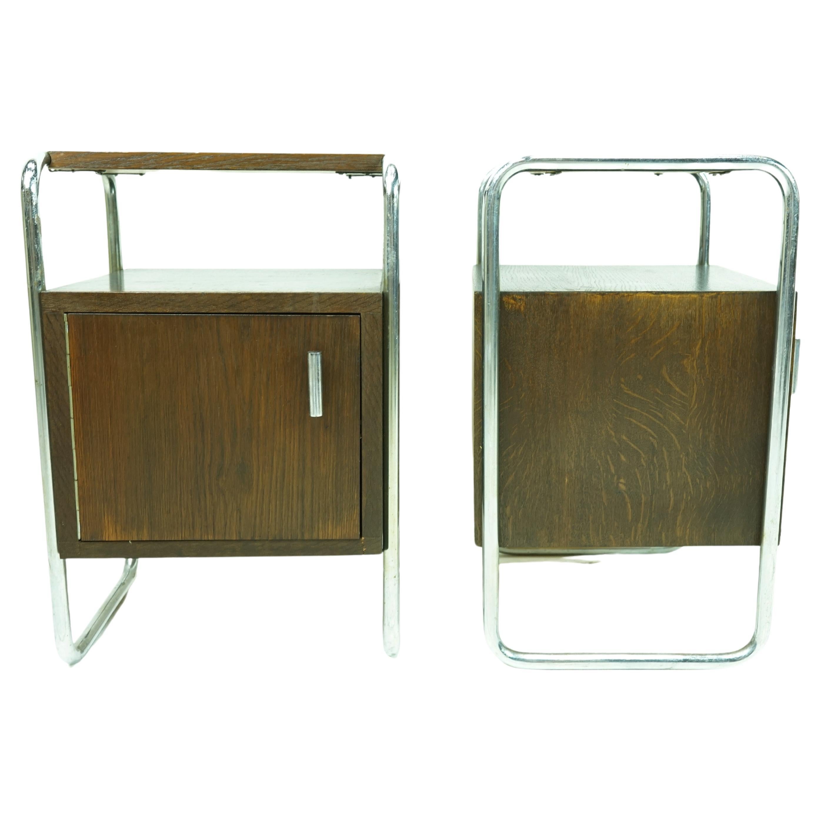 Nightstands or Bedside Tables 'Set of 2' by Thonet For Sale