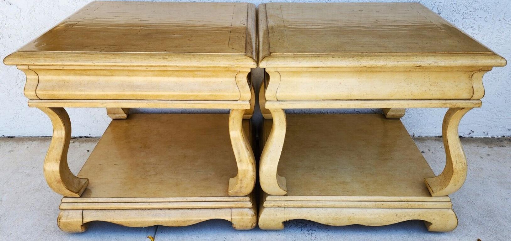 Nachttische und Beistelltische in Übergröße von CENTURY FURNITURE, Paar im Angebot 6