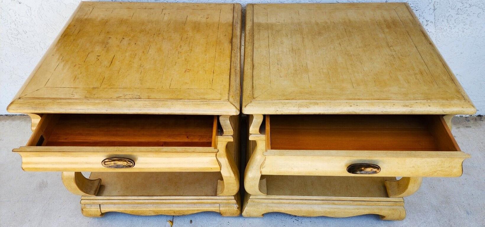 Nightstands Side End Tables Oversized by Century Furniture a Pair In Good Condition For Sale In Lake Worth, FL