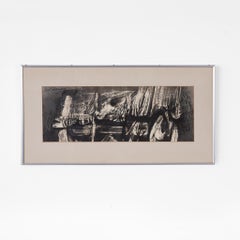 "Nightwind" Dibujo abstracto a tinta de Syd Solomon