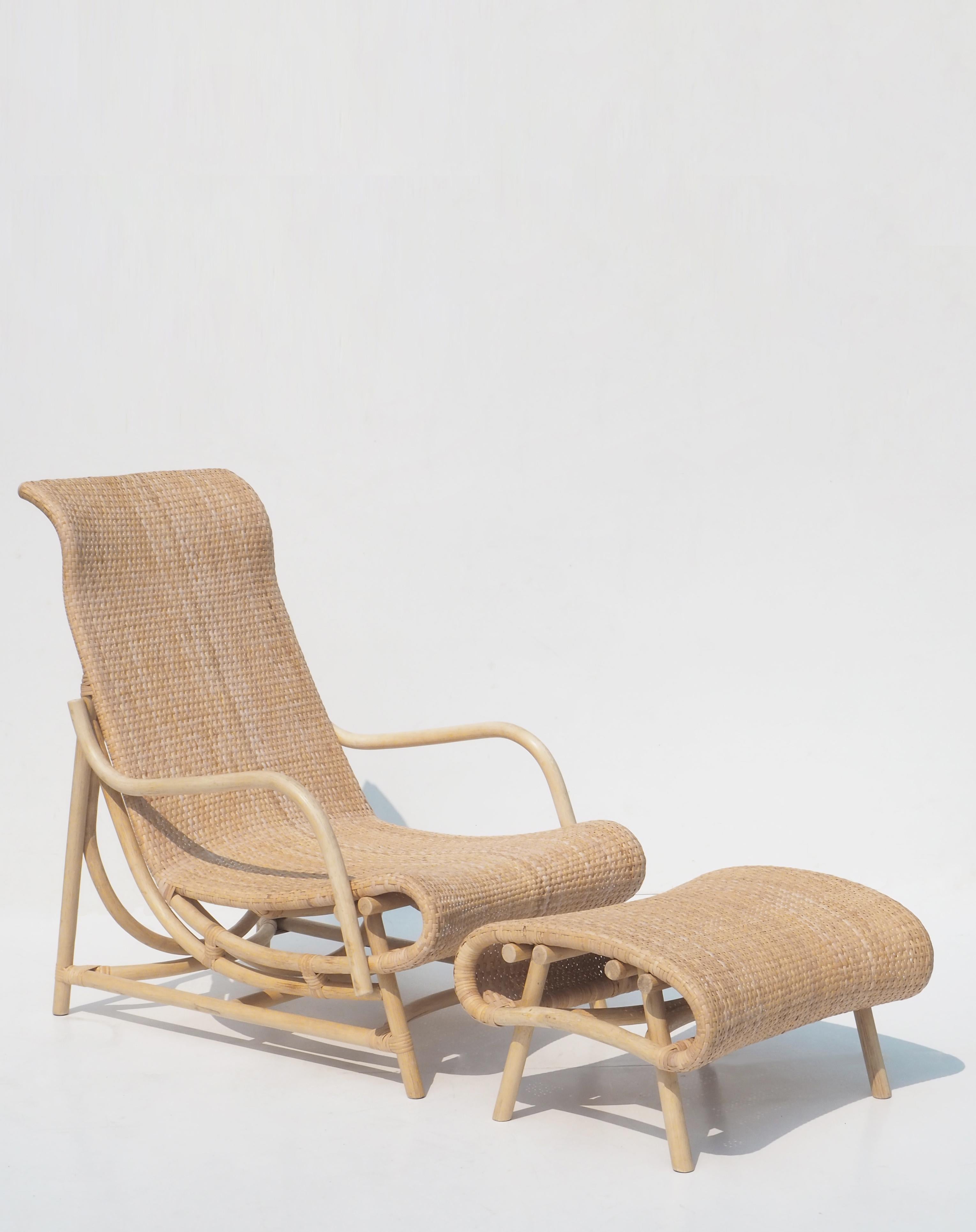 rattan sling chair