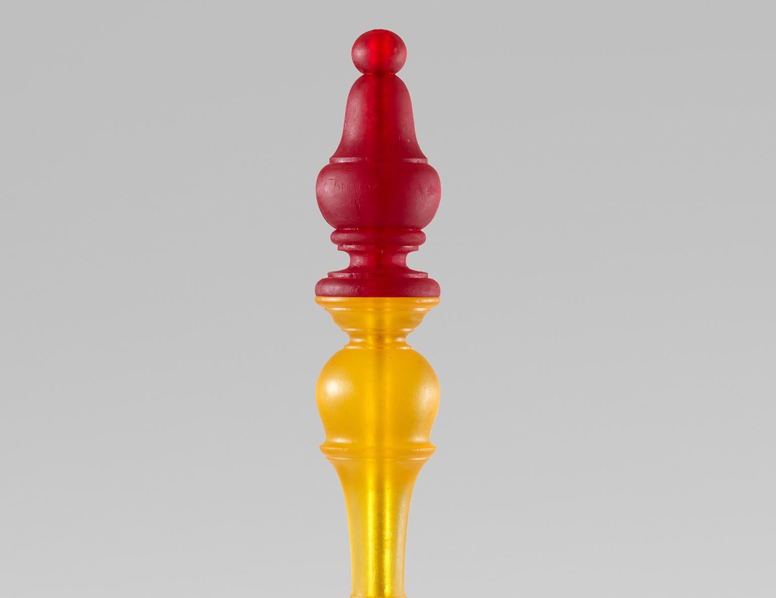Longfellow Tower 73 x 6 Hand Dyed Polymer Rubber - Sculpture by Niho Kozuru