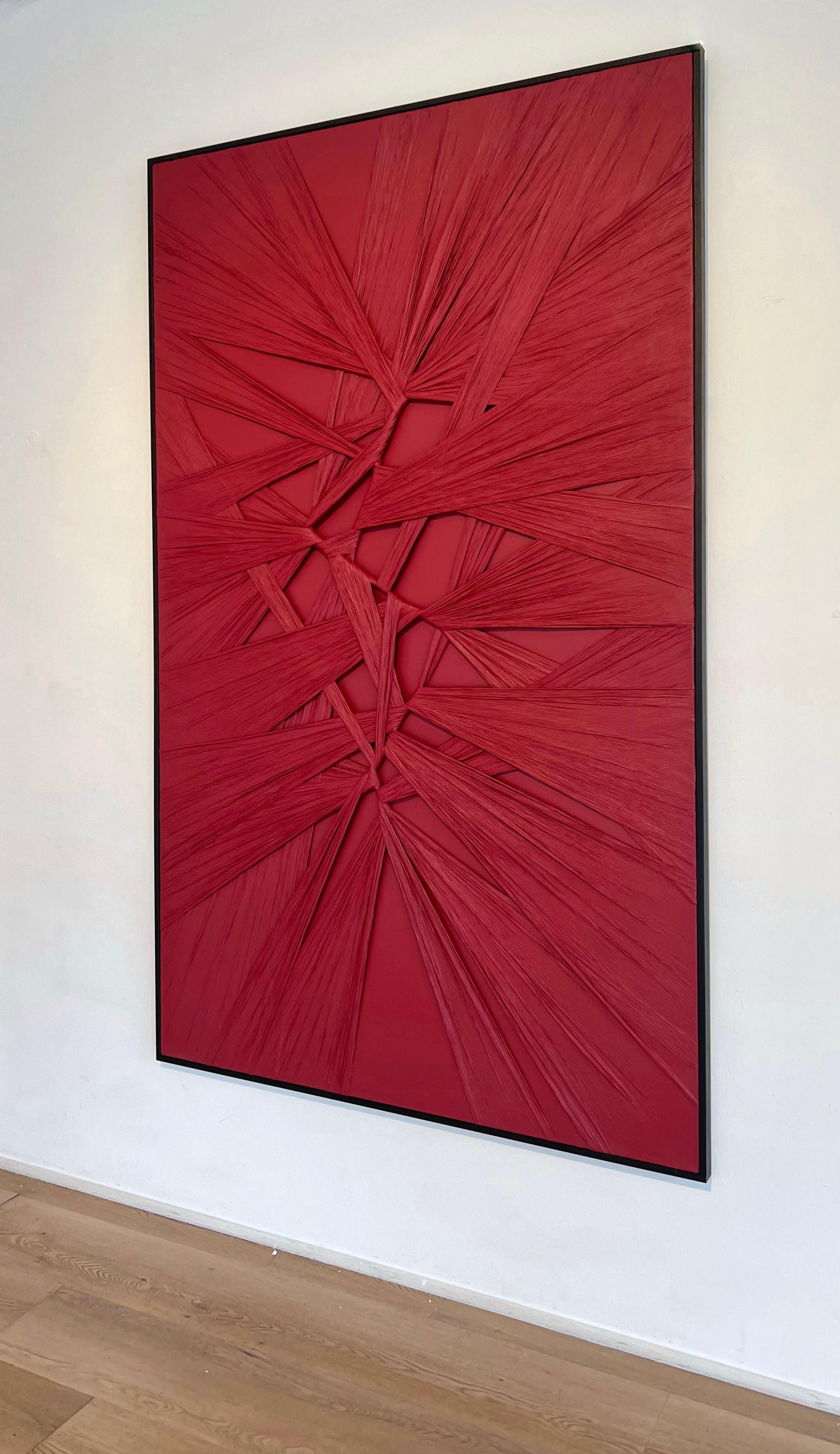 Niina Kratz
Threads of Desire, 2024
Signed by the artist
Mixed media and stretched fabric on canvas, framed
47 x 78 inches
This piece is unique
Displayed horizontally or vertically

This piece is currently on display at Art Angels Los Angeles. 