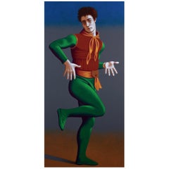 Nijinsky como Till Eulenspiegel, pintura a tamaño natural de Lynn Curlee