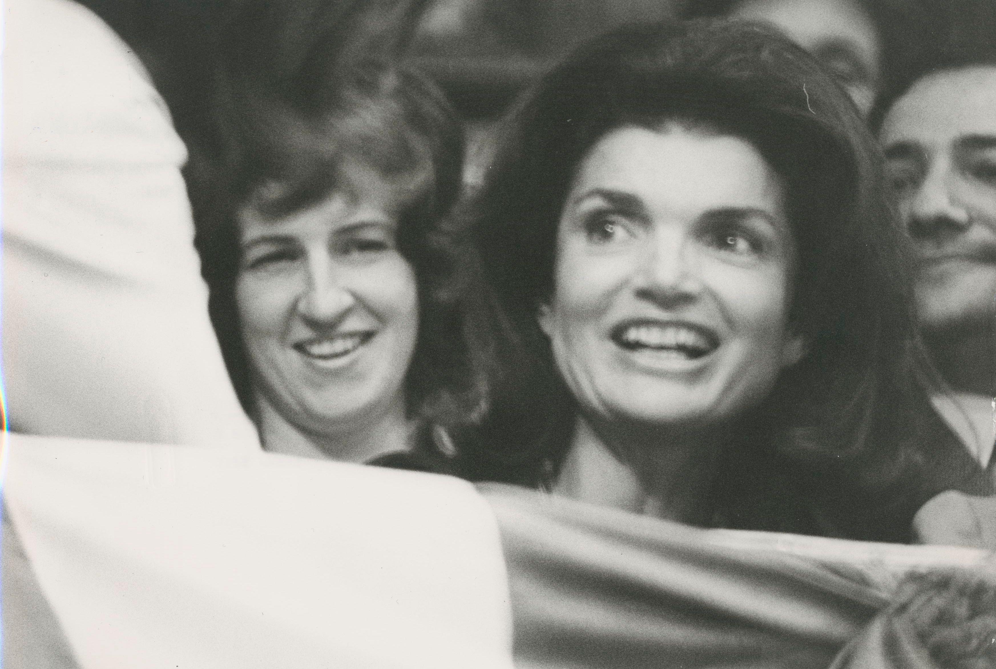 Nik Wheeler - Jackie Kennedy Onassis; Madison Square Garden, Jimmy Carter,  USA, 20,1 x 30,7 cm For Sale at 1stDibs