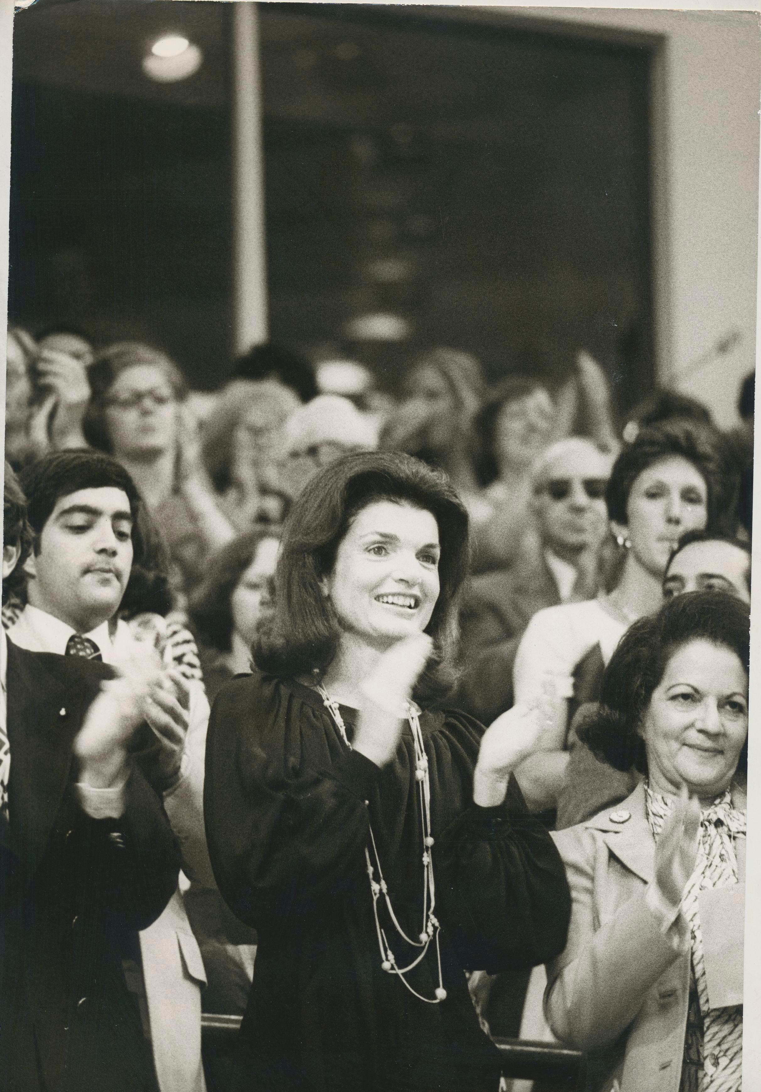 Nik Wheeler Black and White Photograph - Jackie Kennedy Onassis; Madison Square Garden, Jimmy Carter, USA, 30, 1 x 20, 2 cm