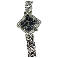 Nika Rusia Reloj de pulsera de cuarzo para señora, plata de ley 925 y cristal, caja + papeles