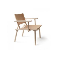 Nikari December Extra Large Lounge Chair Ash and Nude Leather