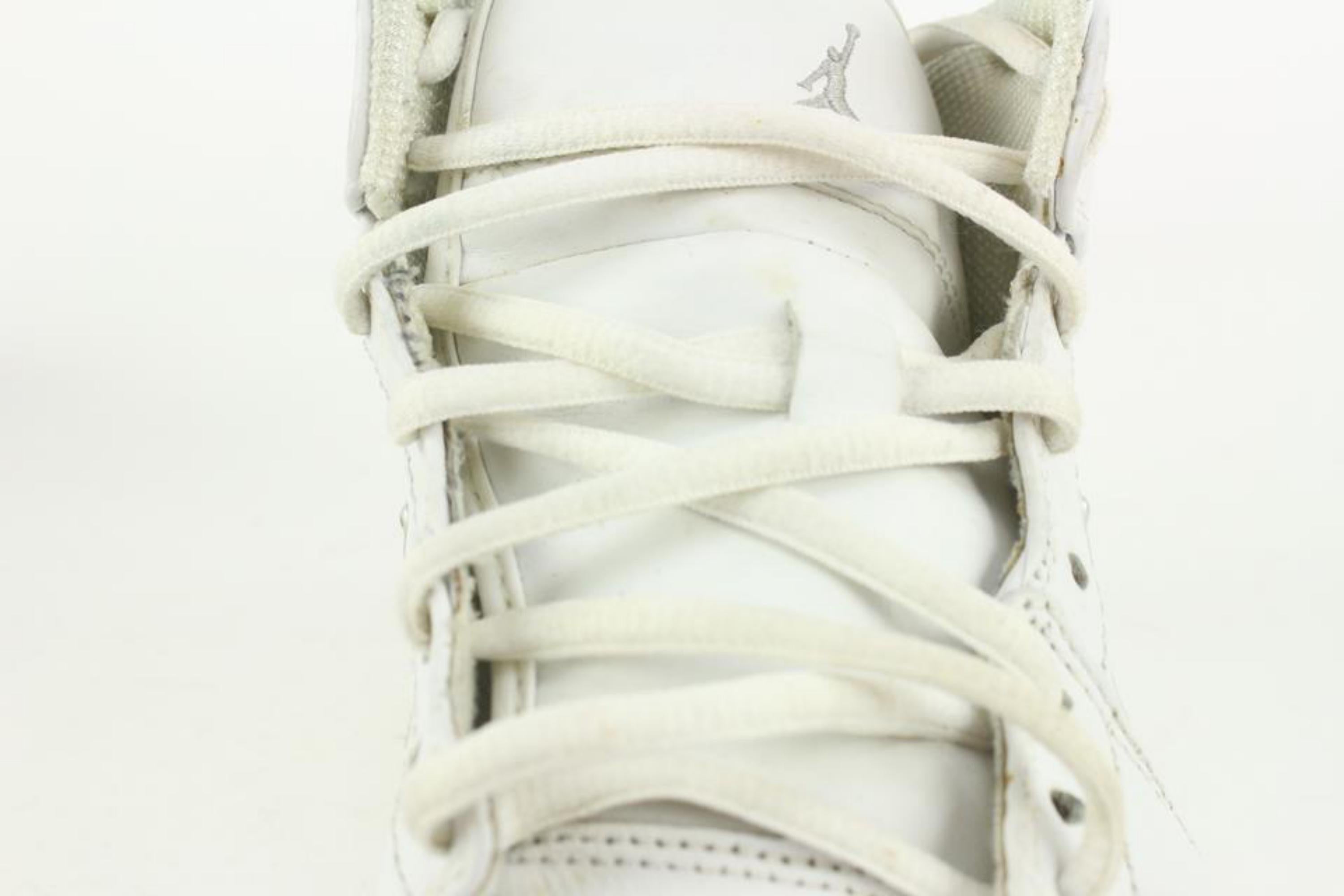 Gray Nike 2002 Men's 8 US White x Chrome Air Jordan 1 I Sneaker 306000 101 00