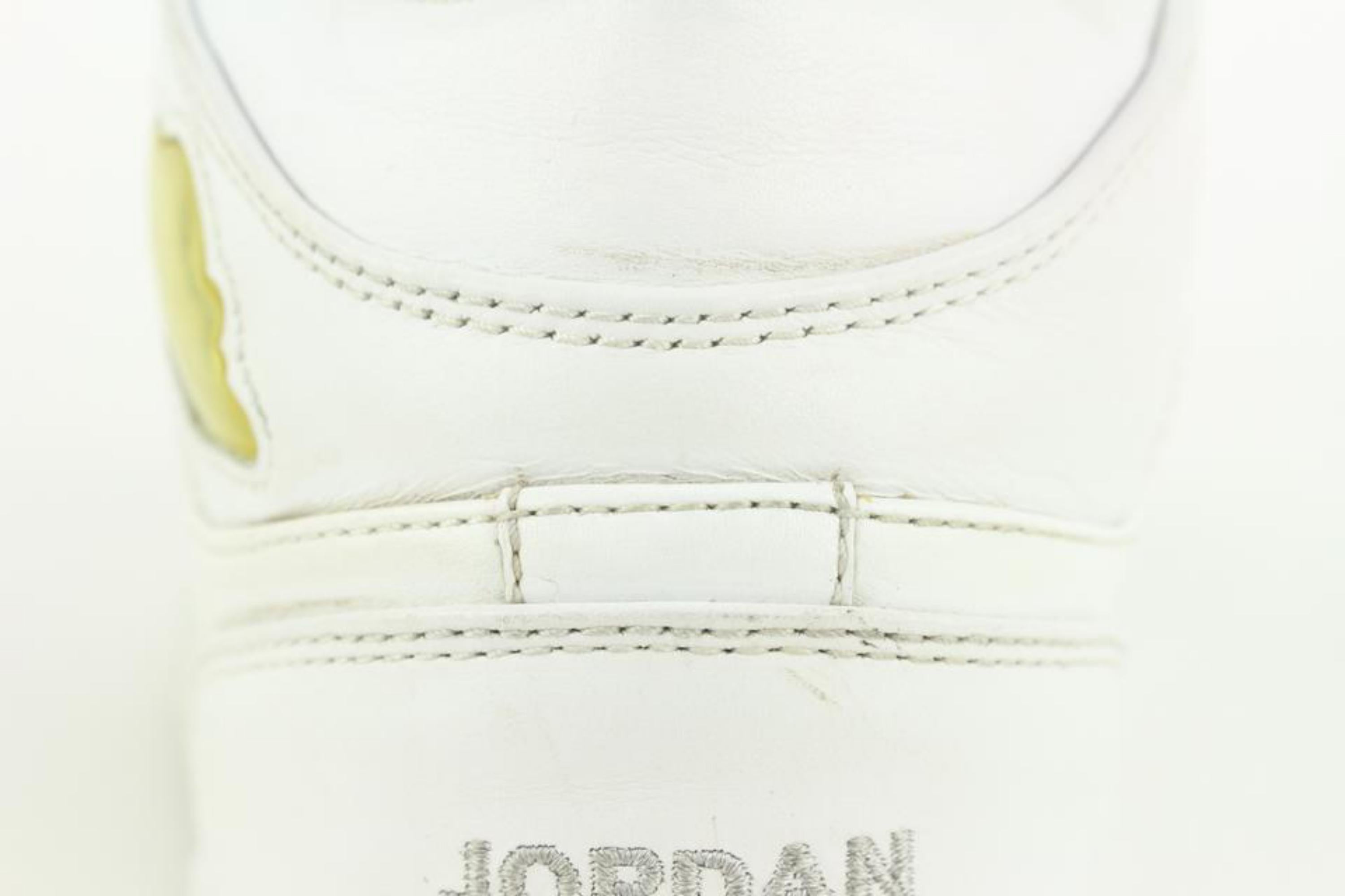 Nike 2002 Men's 8 US White x Chrome Air Jordan 1 I Sneaker 306000 101 00 In Good Condition In Dix hills, NY