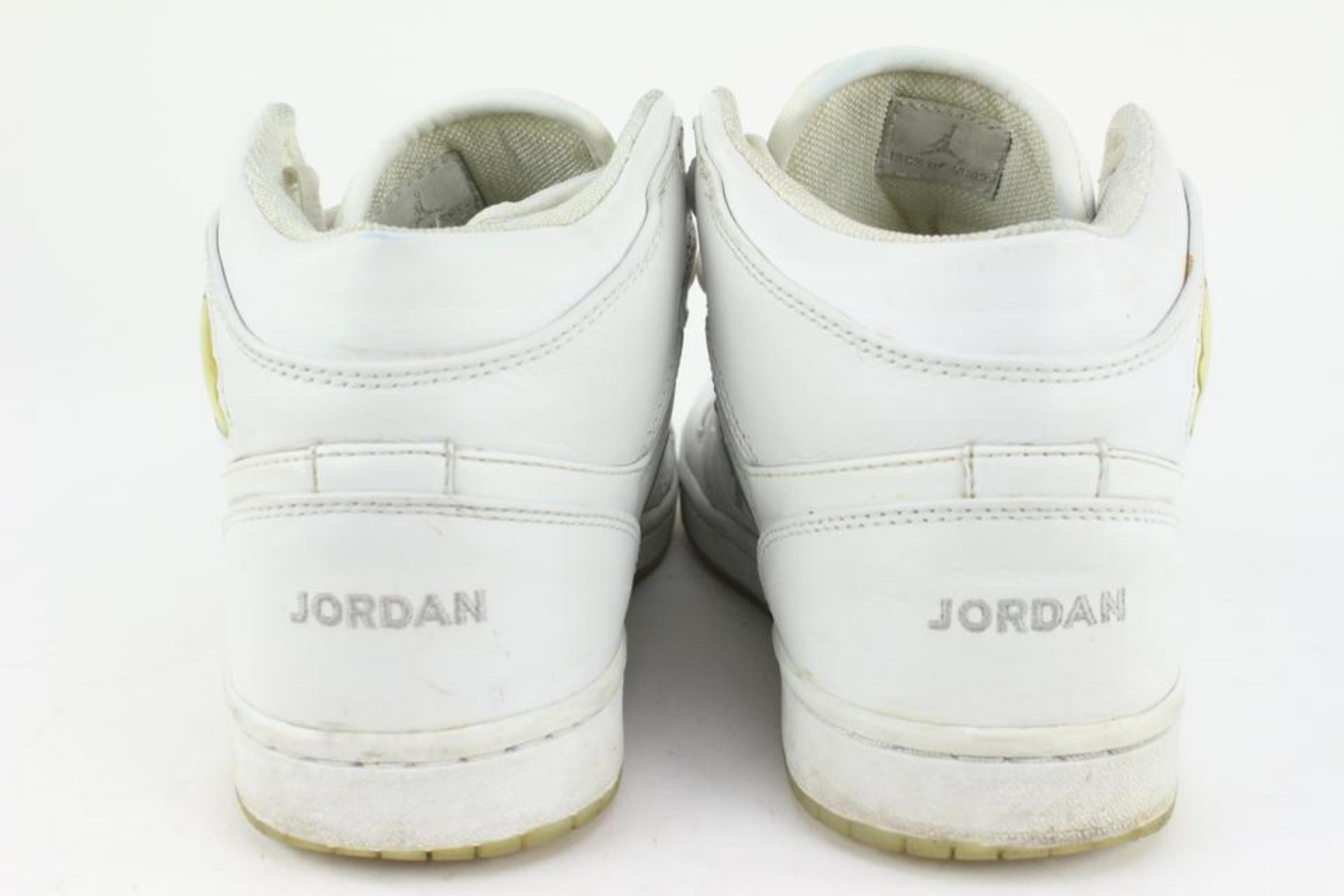 Nike 2002 Men's 8 US White x Chrome Air Jordan 1 I Sneaker 306000 101 00 2