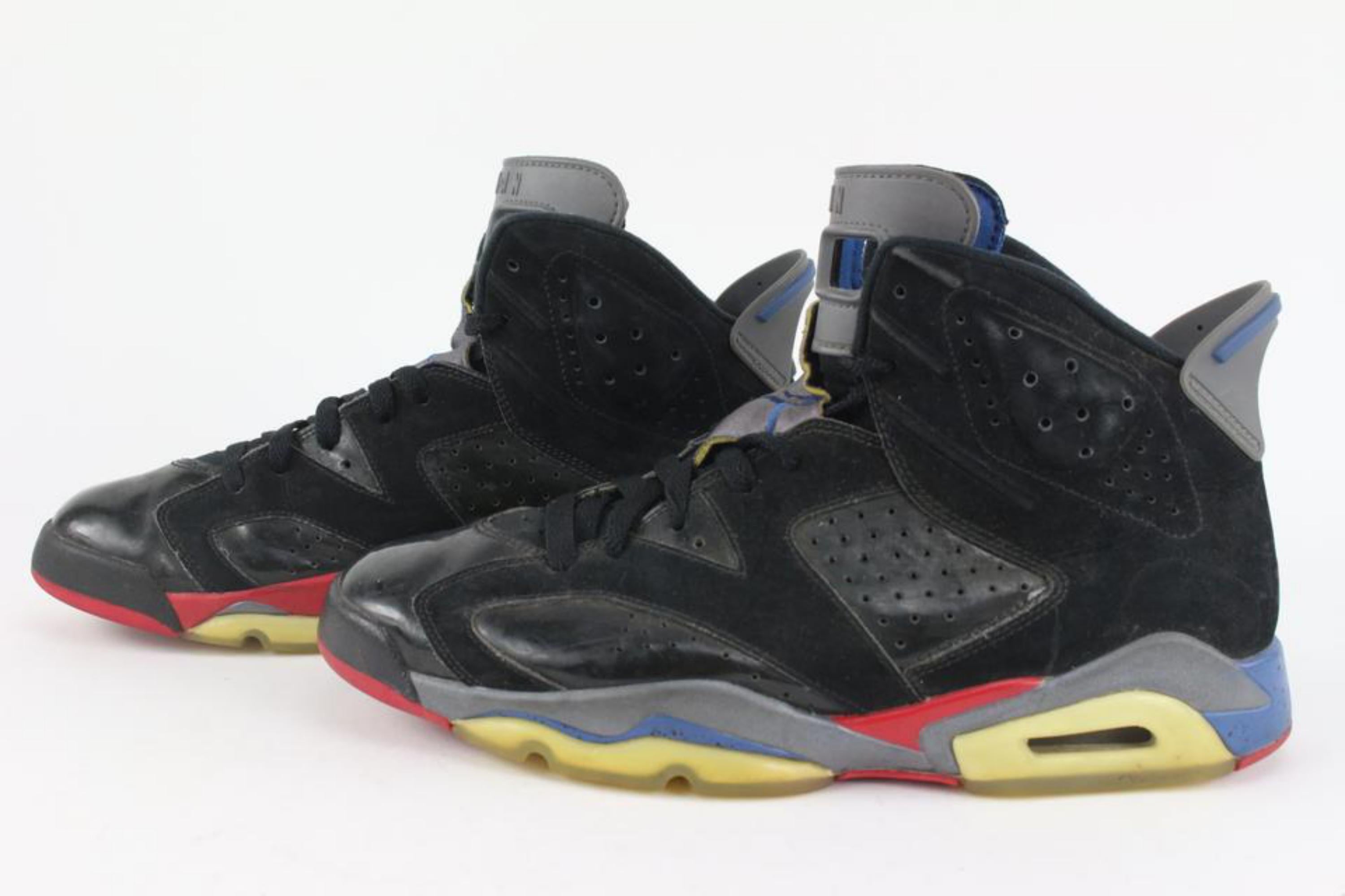 Nike 2009 Mens 10.5 US Pistons Black Red Air Jordan 6 VI Sneaker 384664-001  For Sale at 1stDibs