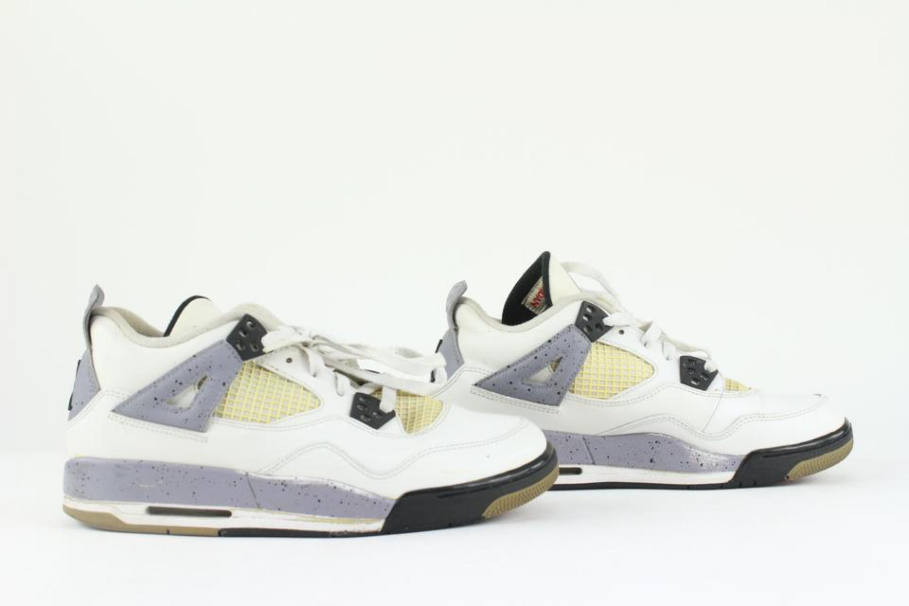Nike 2011 Youth 7 US Cement White Air Jordan IV 4 408452-103 In Good Condition In Dix hills, NY