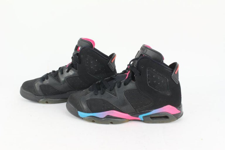 Nike 2012 Youth 5.5 US Flash Back Black x Pink Air Jordan VI 6 543390-050  For Sale at 1stDibs
