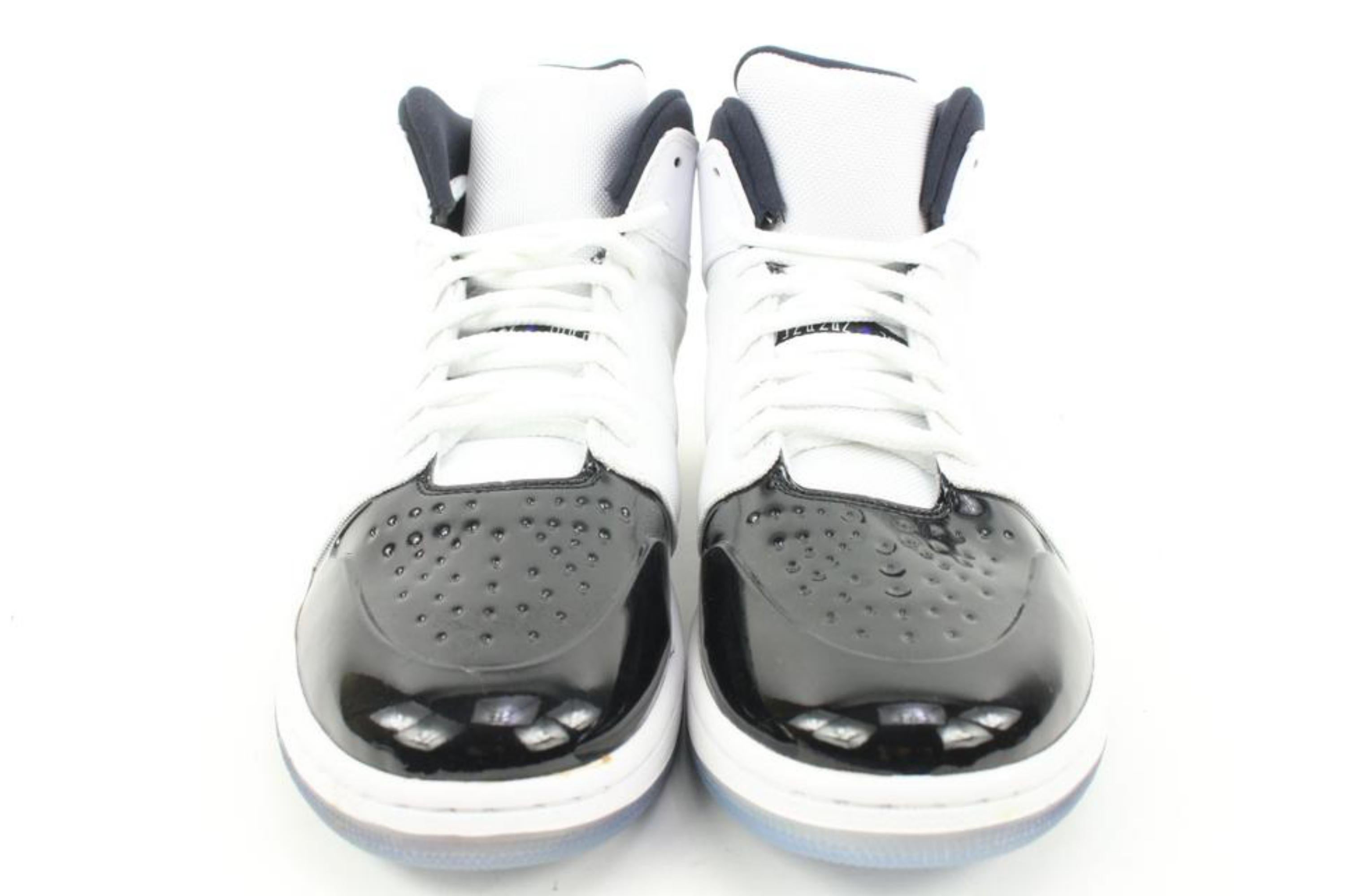 Nike 2013 Mens 12 Black White Concord Mid Air Jordan 1 Retro 95 616369-195 3