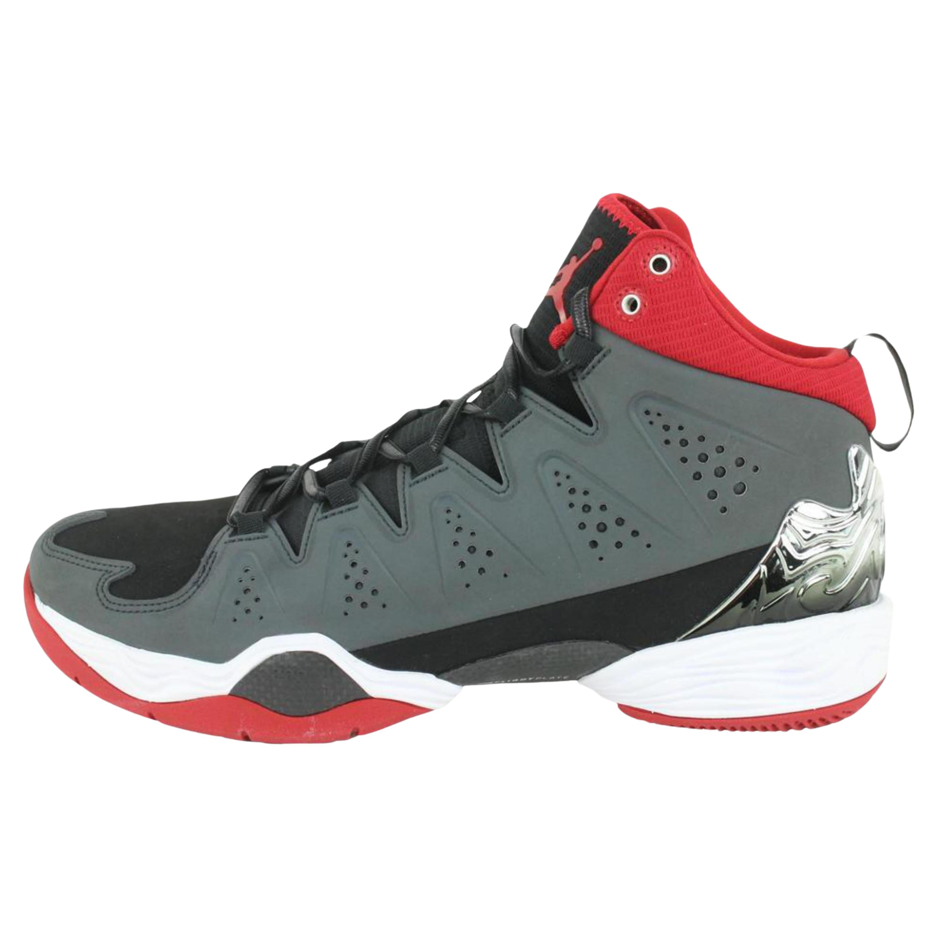 Nike 2013 Men's 9 US Anthracite Red Air Jordan Melo M10 629876-002 For Sale  at 1stDibs | melos shoes, jordan melo m10 red, jordan 11 inside tag