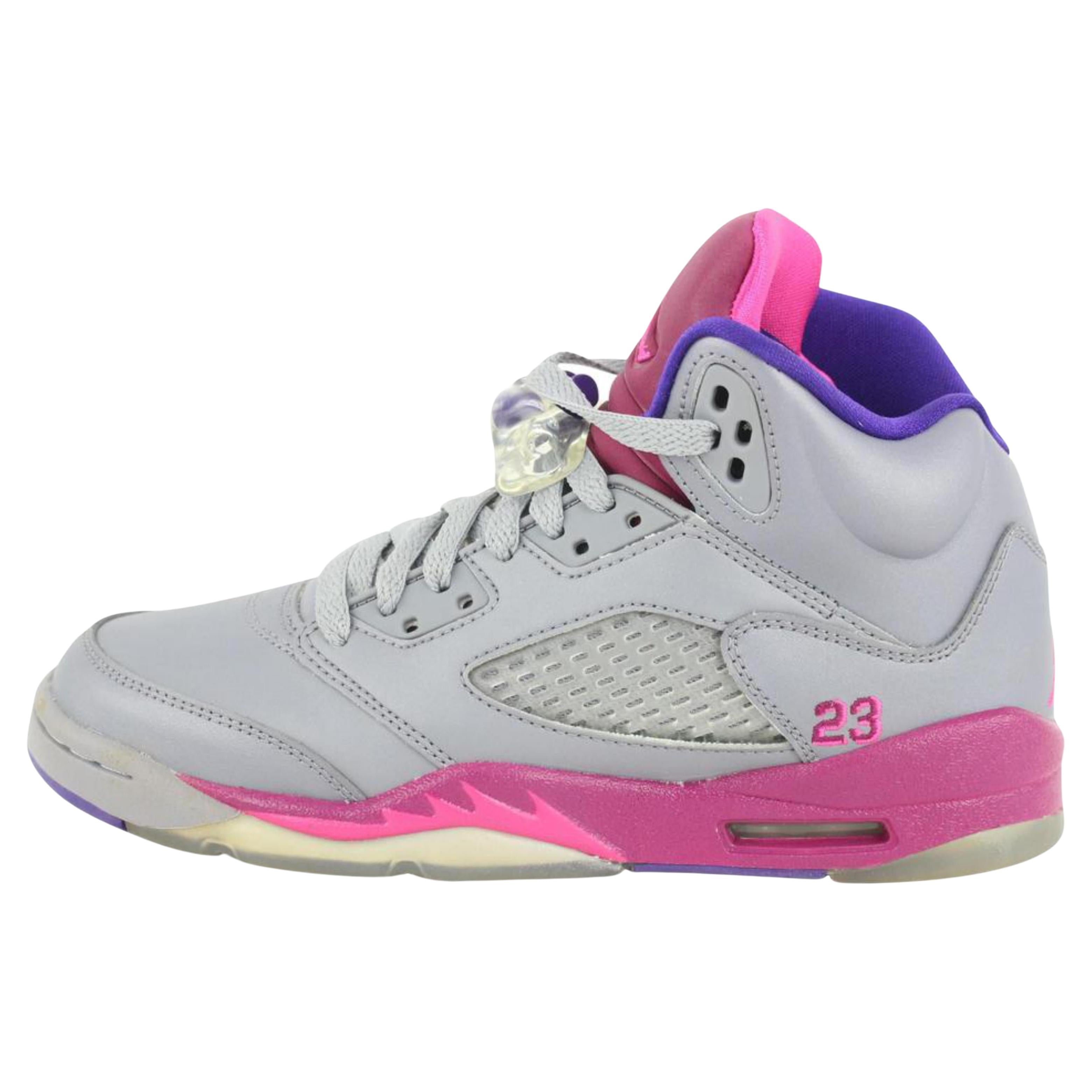 Nike 2013 Youth 4 US Cement Grey Pink Air Jordan V 5 440892-009 For Sale at  1stDibs