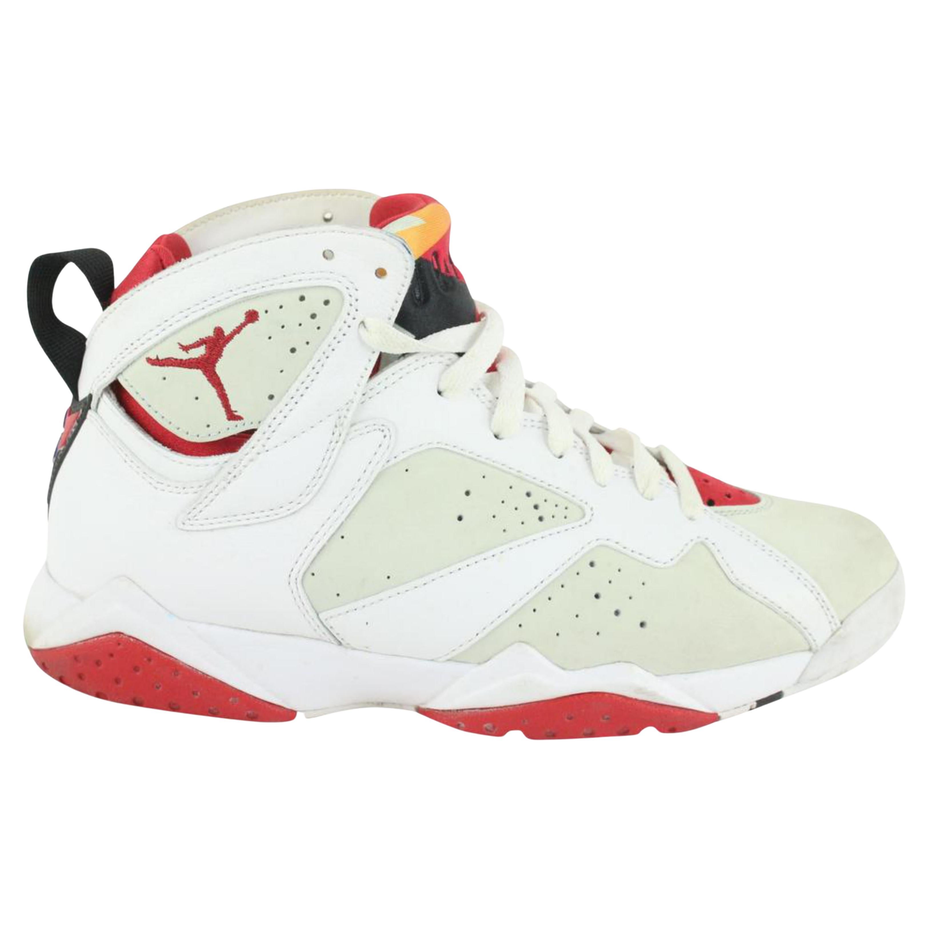 Nike 2015 Men's 8 US White Red Hare Air Jordan VII 7 304775-125 For Sale at  1stDibs | red hare tennis, white and red 7s, cement 7s