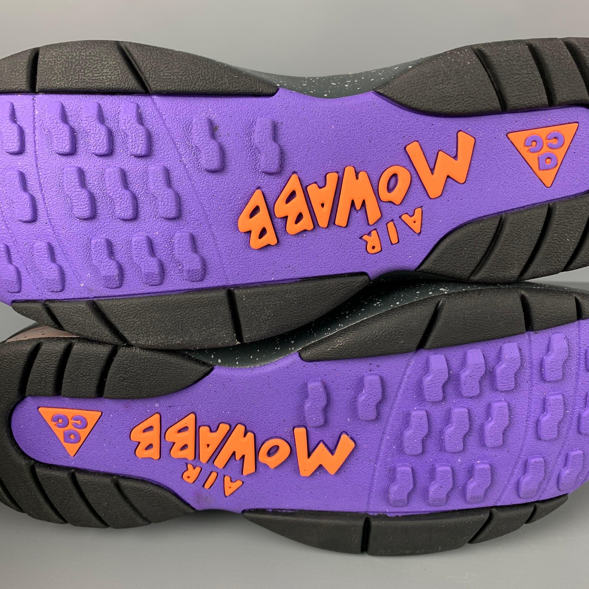 Men's NIKE ACG AIR MOWABB Size 9.5 Brown Purple High Top Sneakers