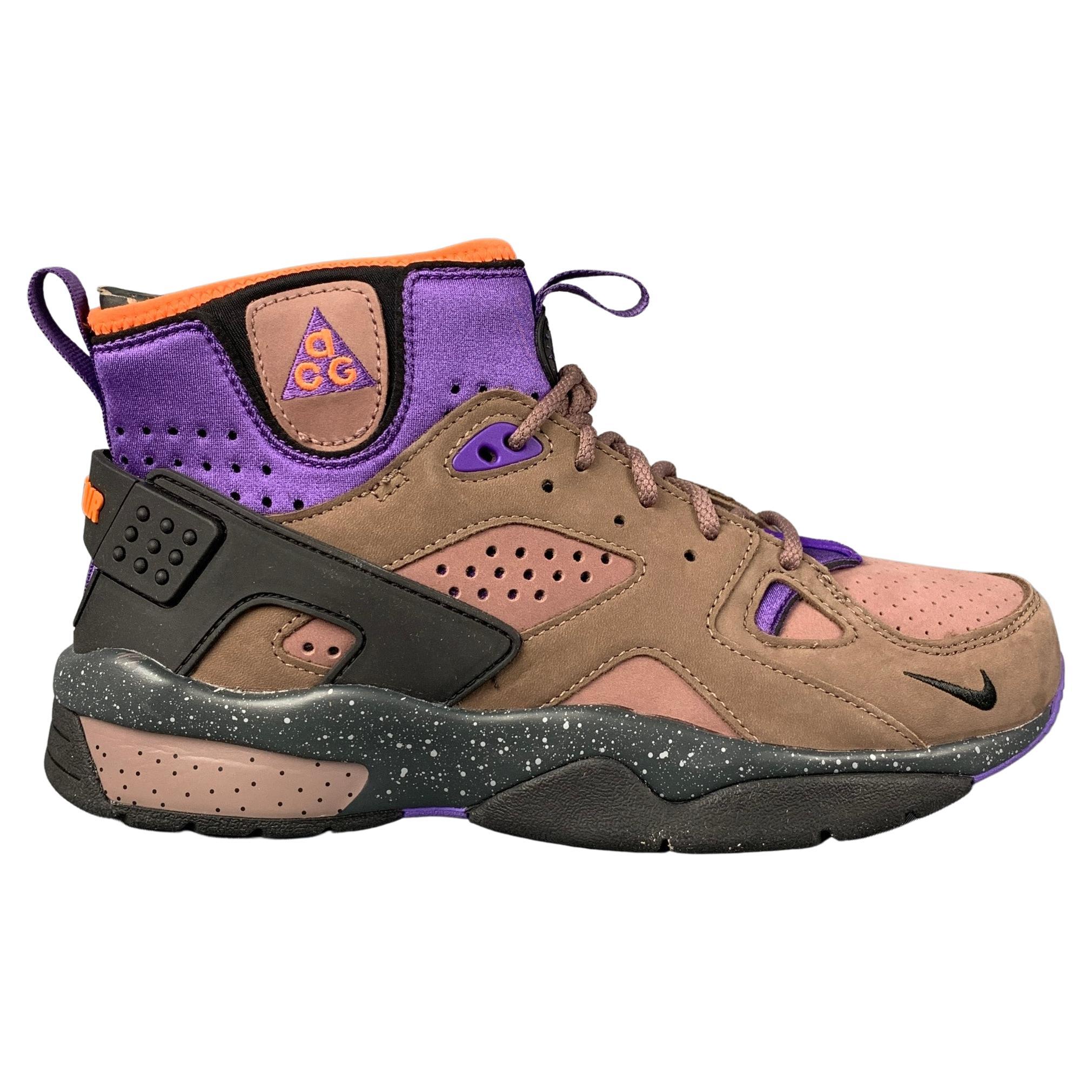 NIKE ACG AIR MOWABB Size 9.5 Brown Purple High Top Sneakers For Sale at  1stDibs