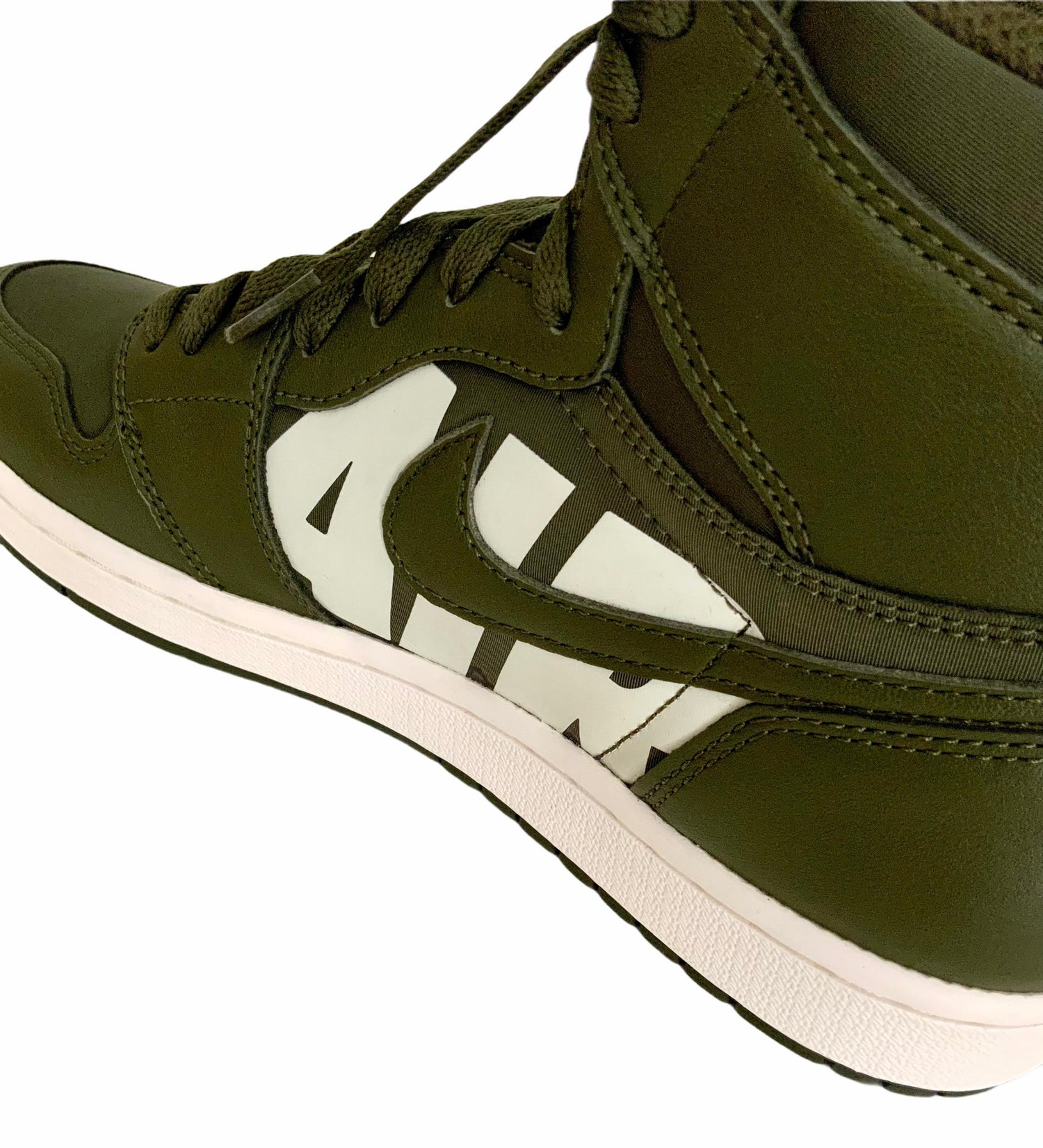 Nike Air Jordan 1 High OG Retro Olive Canvas Sneakers at 1stDibs