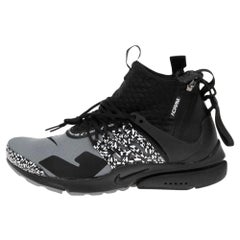 Nike Air Presto Mid Acronym Black/Grey Rubber Lace Up Sneakers Size 42.5