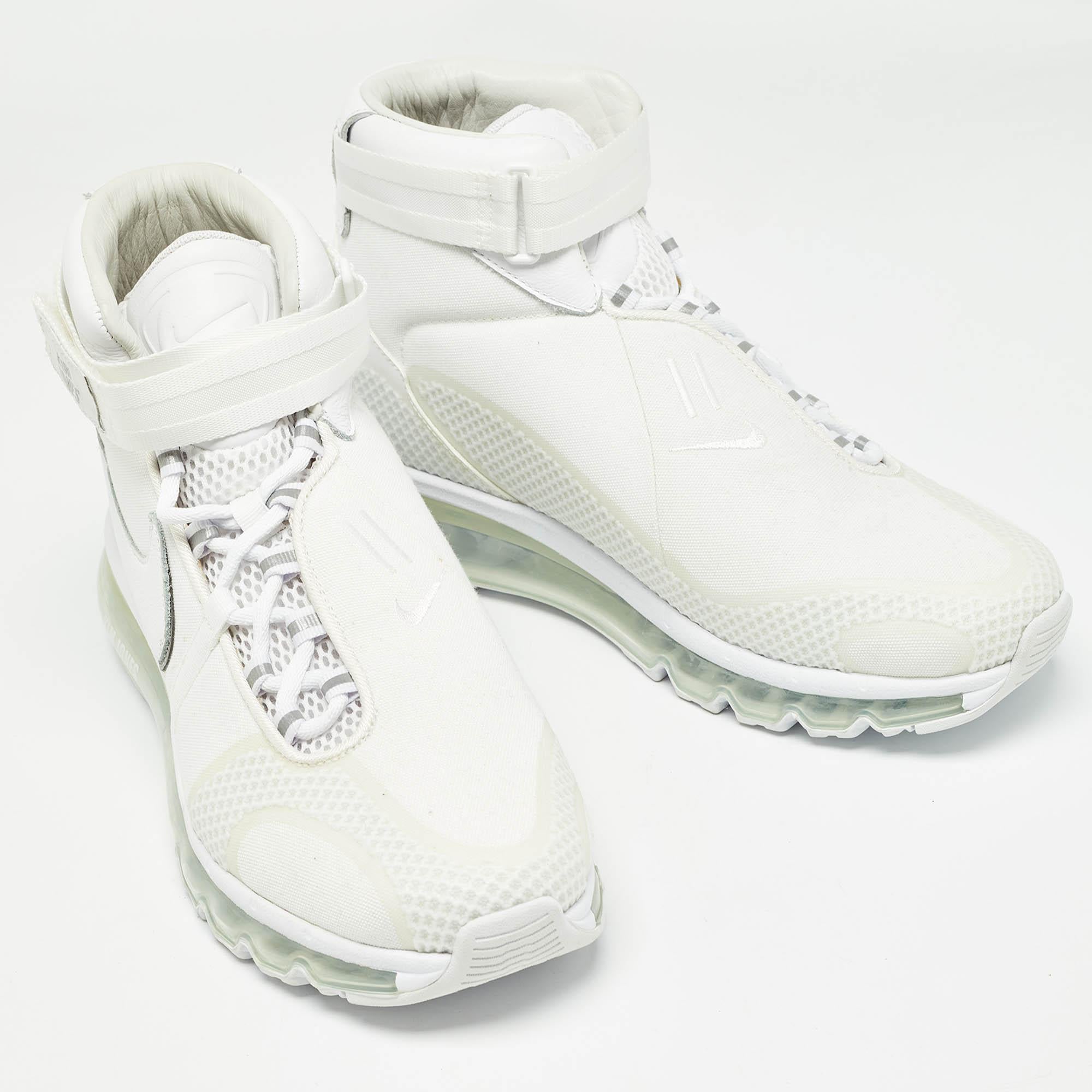 Nike Air White Canvas Max 360 Hi Kim Jones Sneakers Size 42.5 In Good Condition In Dubai, Al Qouz 2