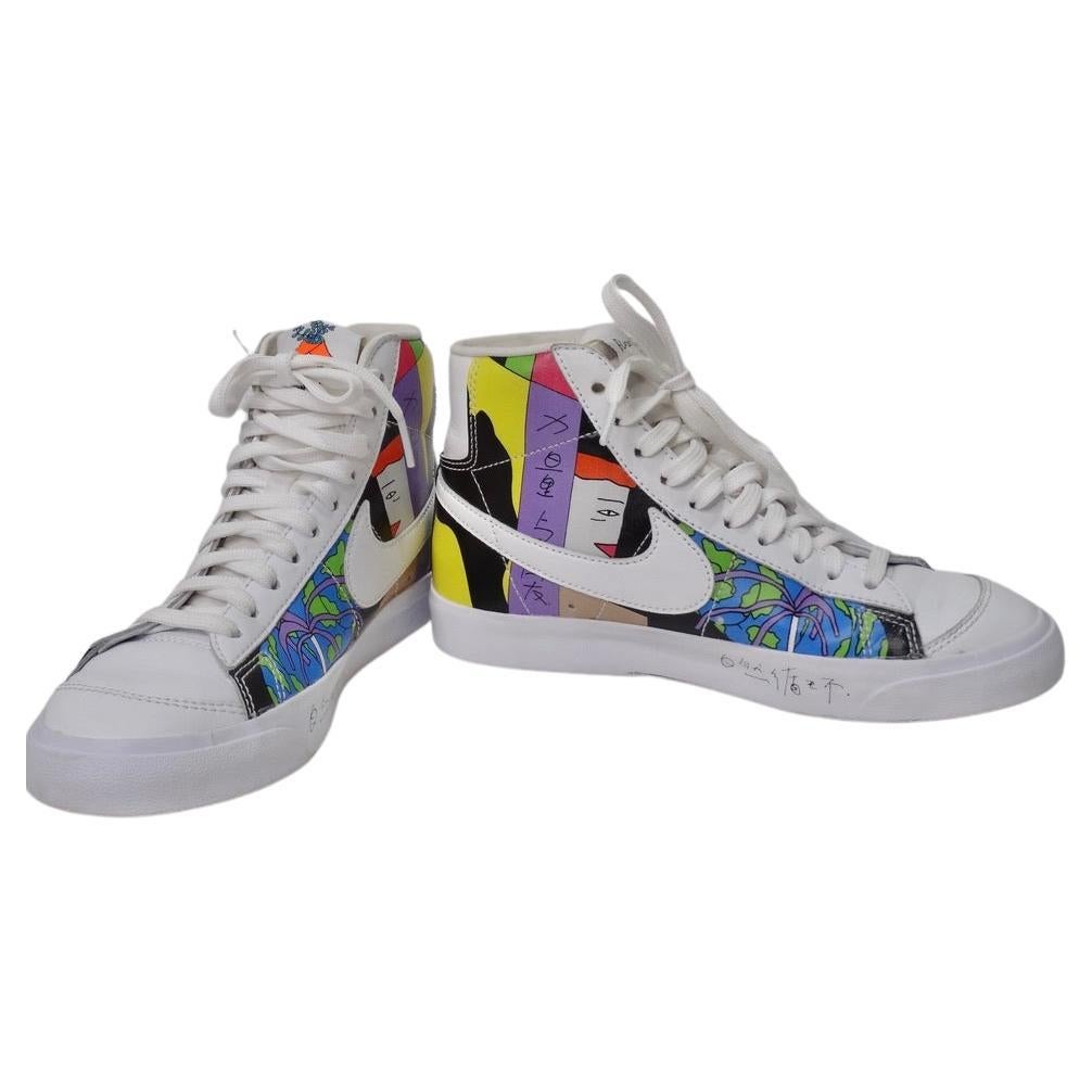 Nike Blazer Mid ’77 Flyleather Ruohan Wang Multicolor Sneakers For Sale