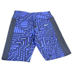 Nike Blue Nikav4 Running Capris Nikav4 Activewear Bottoms