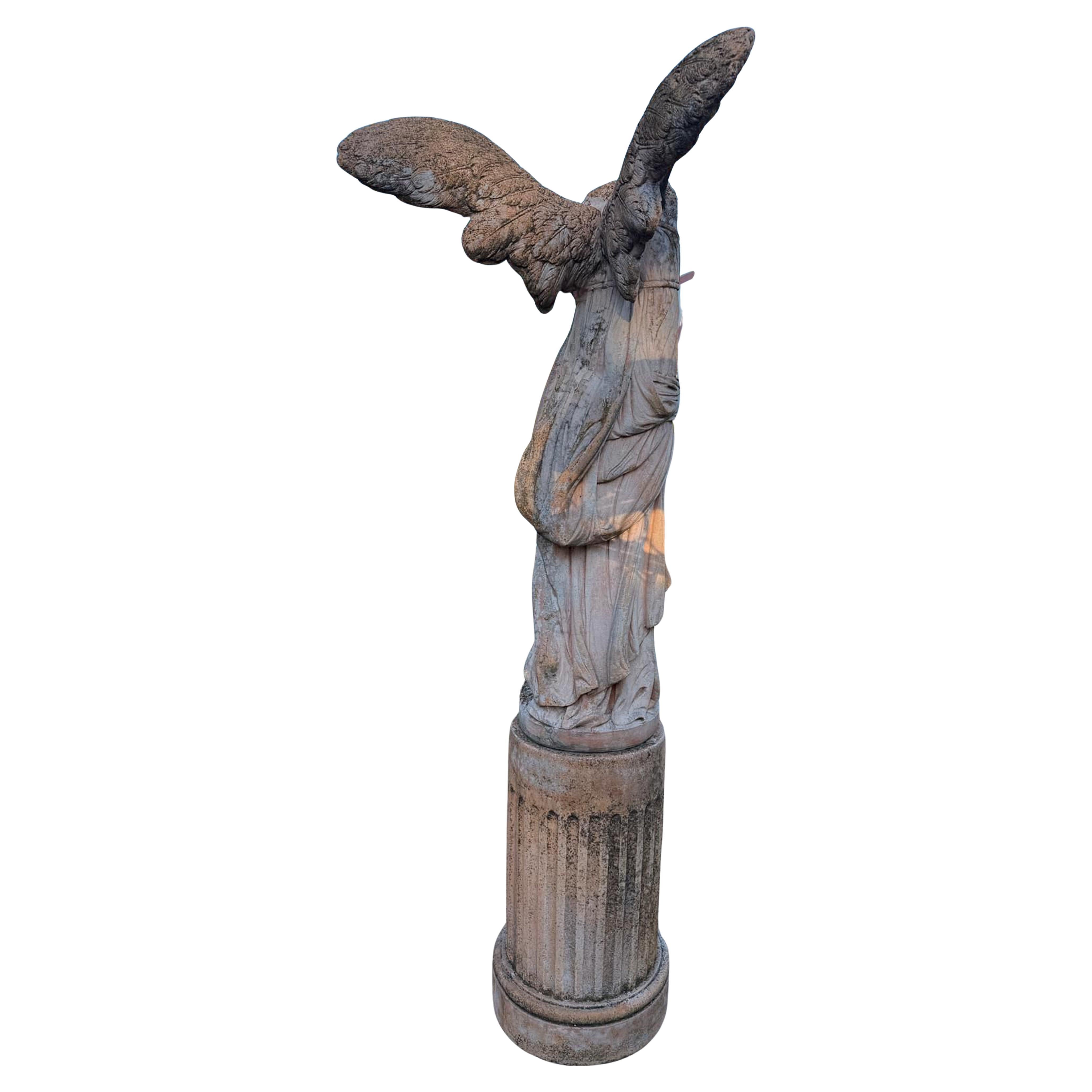 Nike of Samothrace in Italian Terracotta Toscan, late 19th / begin 20th Century For Sale 5