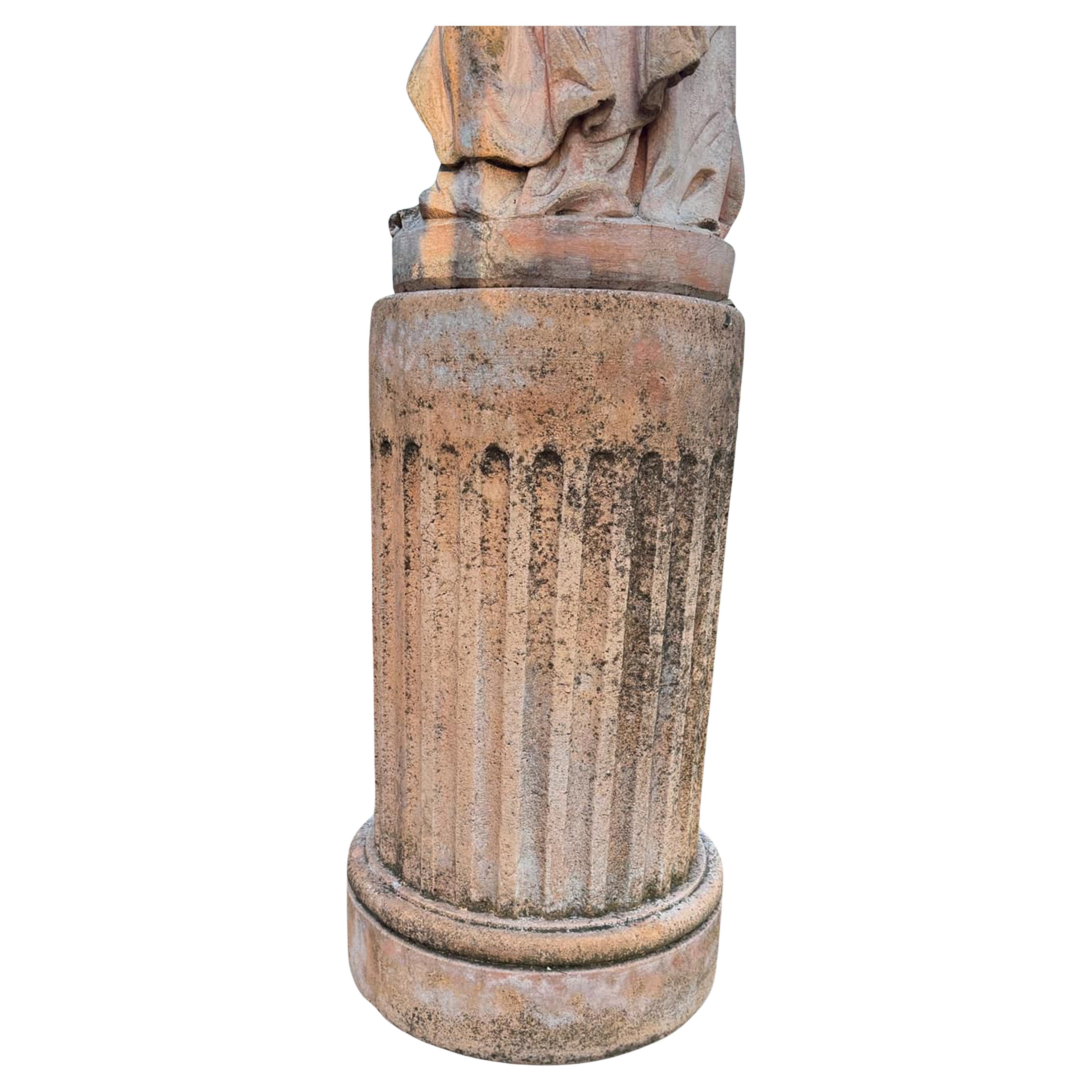 Nike of Samothrace in Italian Terracotta Toscan, late 19th / begin 20th Century For Sale 7