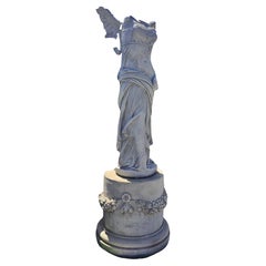 Nike of Victory Samothrace in Italian Grey Painting Stone 20th Century