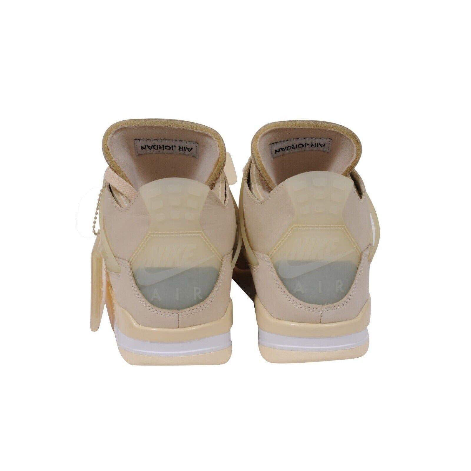 Nike Off White Women Air Jordan 4 Retro SP Sneakers US 8.5W Sail Virgil Abloh For Sale 11