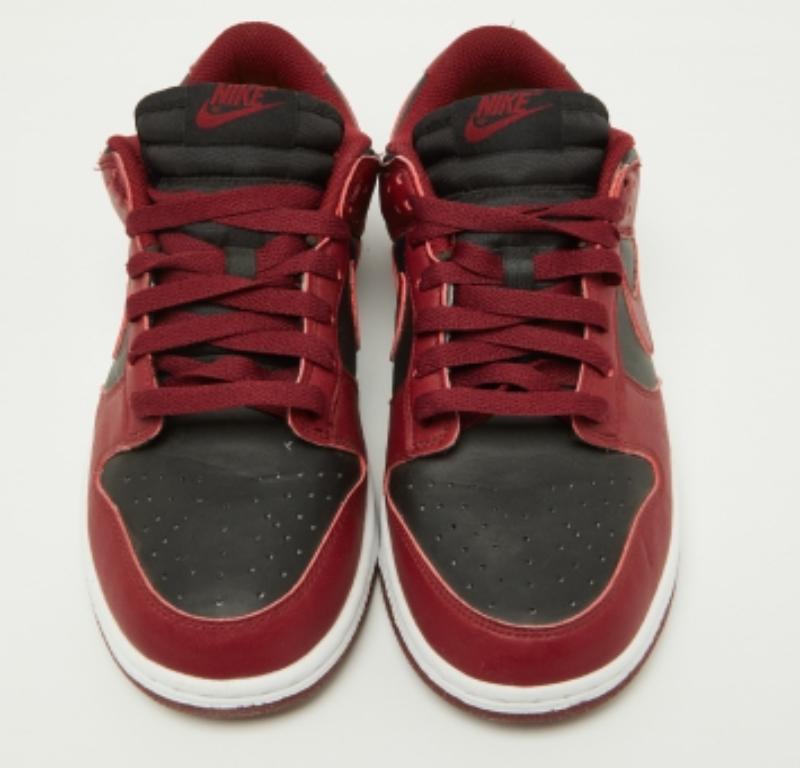 Brown Nike Red/Black Leather Dunk Low Top 