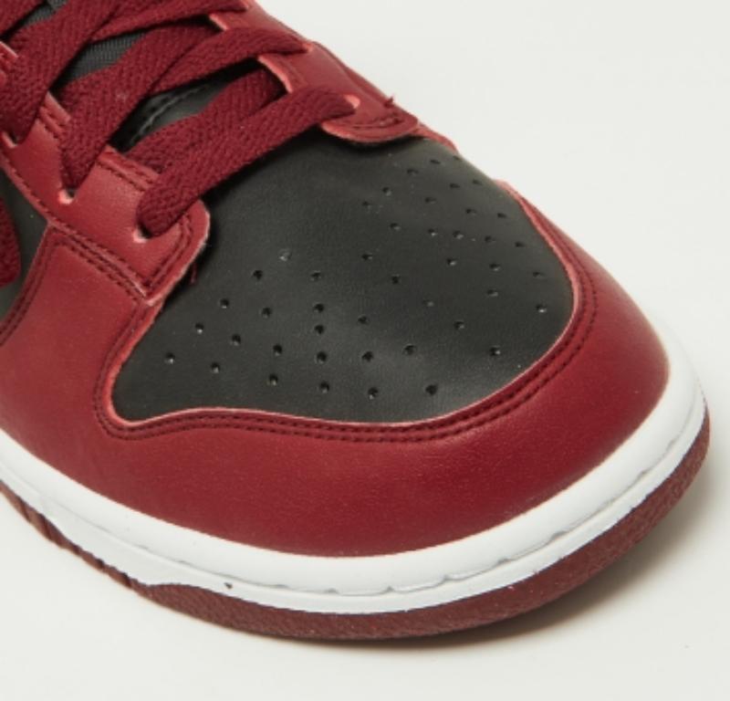Nike Red/Black Leather Dunk Low Top 