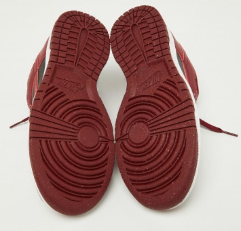 Nike Red/Black Leather Dunk Low Top 