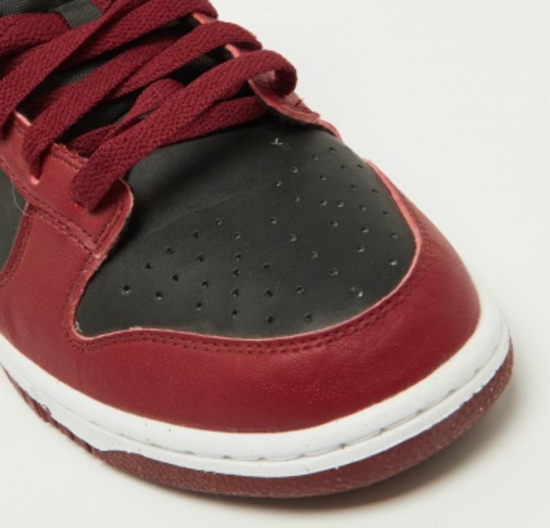 Nike Red/Black Leather Dunk Low Top 
